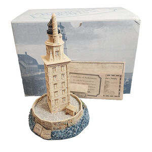 Harbour Lights Lighthouse La Coruna Spain #235 w/Box and COA - Signed